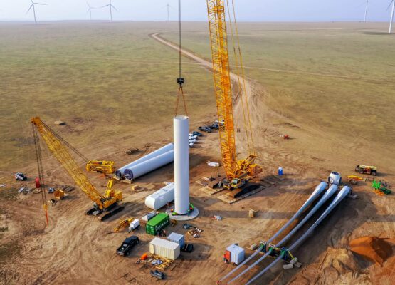 RMS Cranes Wind Tower Construction