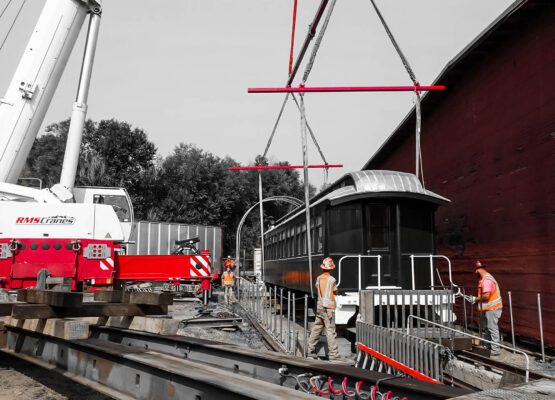 Historic Railcar Crane Lift