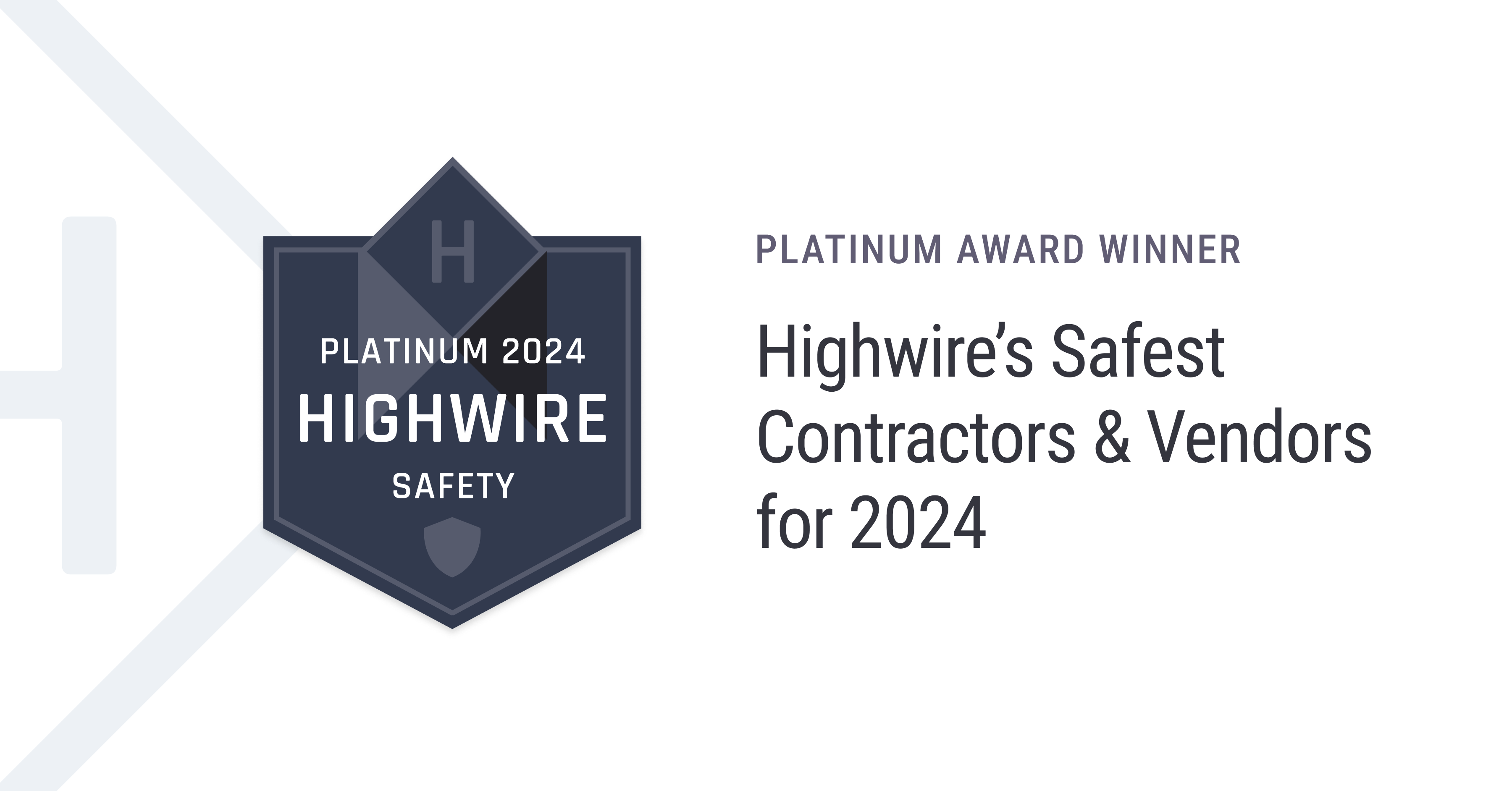Highwire Safety Platinum Award Winner